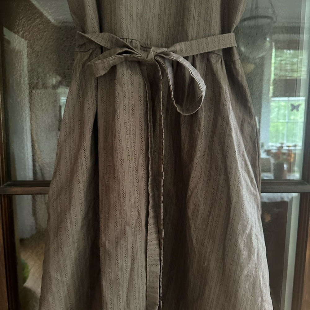 Let’s Backtrack Brown Striped Midi Dress - Picture 4 of 9